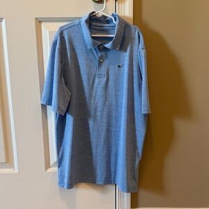 Vineyard Vines Boys Heathered Blue Polo Shirt